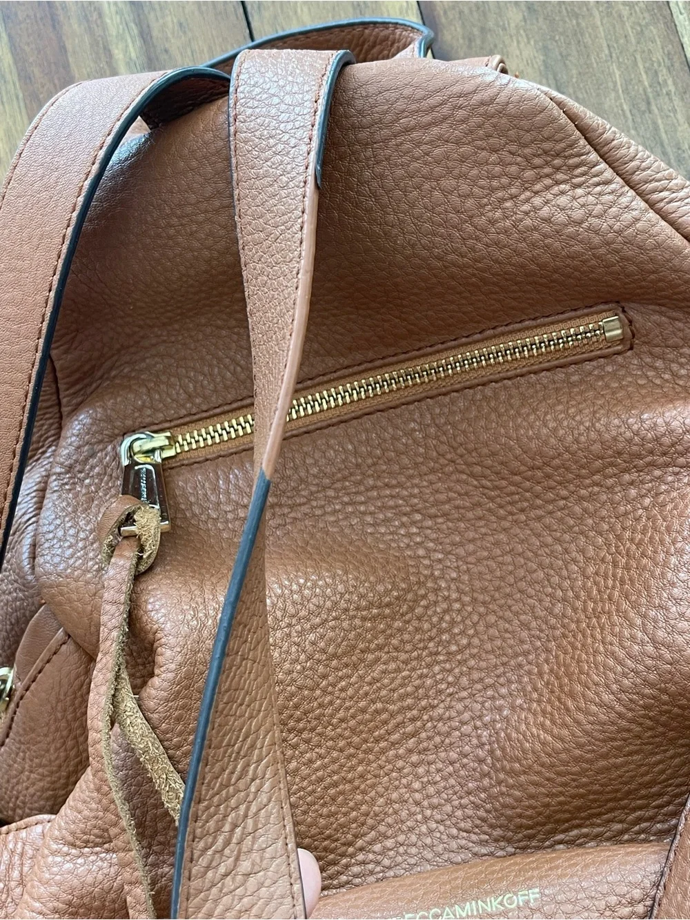 Rebecca Minkoff Julian backpack in brown pebbled leather
